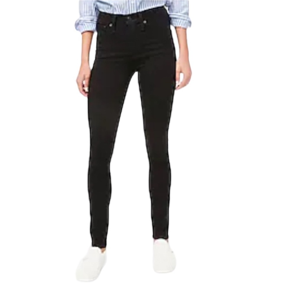 J. Crew High Rise Skinny Stretch Jeans 31 Black